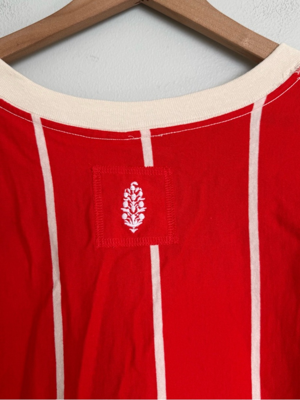 Free People FP Movement Home Game Red & White Stripe Layer Top - Picture 8 of 10